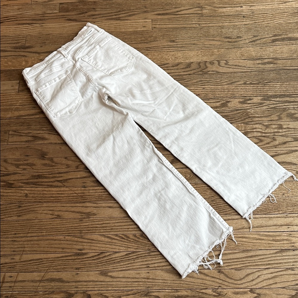 The Rambler Zip Ankle Cropped High-Rise Straight-Leg Jeans Raw hem Fairest Wash - Picture 4 of 9